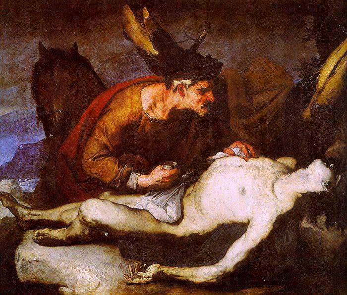  Luca  Giordano The Good Samaritan France oil painting art